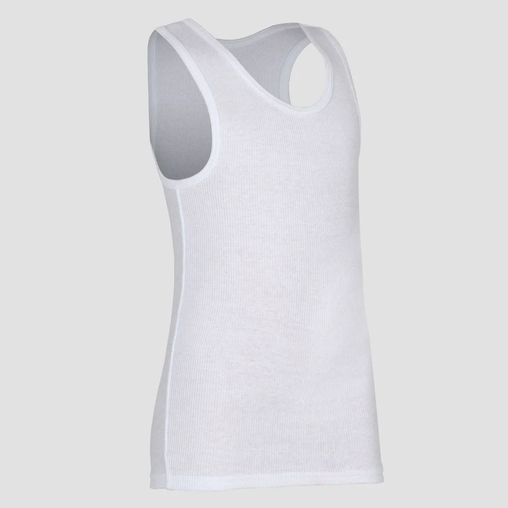 Bundle - Fruit of the Loom BOYS A-Shirts White (2 Packs) of 5 Medium 8-10 Cotton